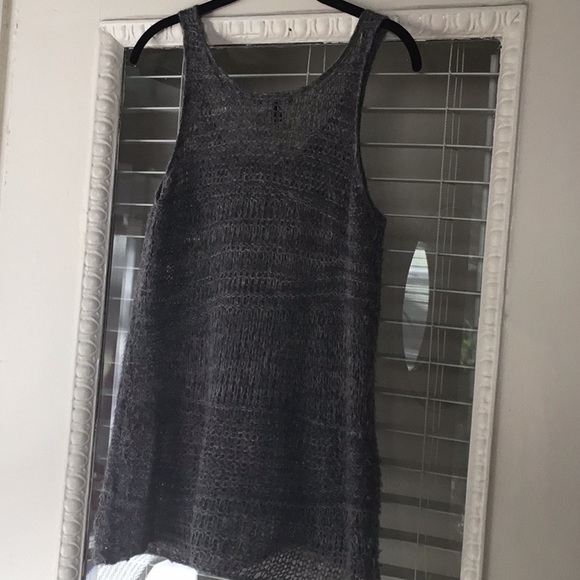 SOLD! Eileen Fisher Italian Yarn Knit Tank in Gray - Picture 2 of 3
